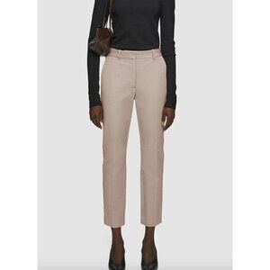JOSEPH Coleman Gabardine Stretch Trousers in Escargot Tan Size FR 40 or Large